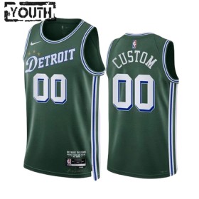 Camiseta Niños NBA Detroit Pistons Personalizadas 2022-23 Nike City Edition Verde Swingman